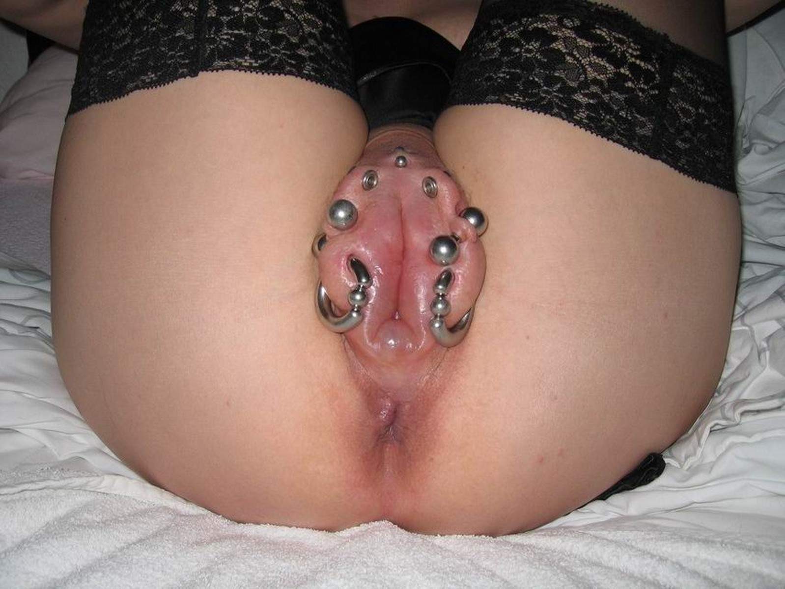 Shaved pierced cunt pics