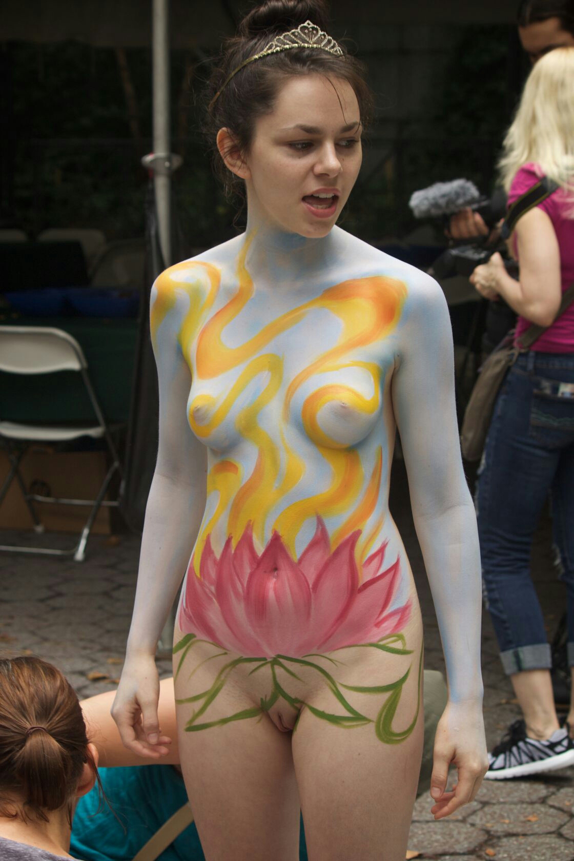 Naked body painting