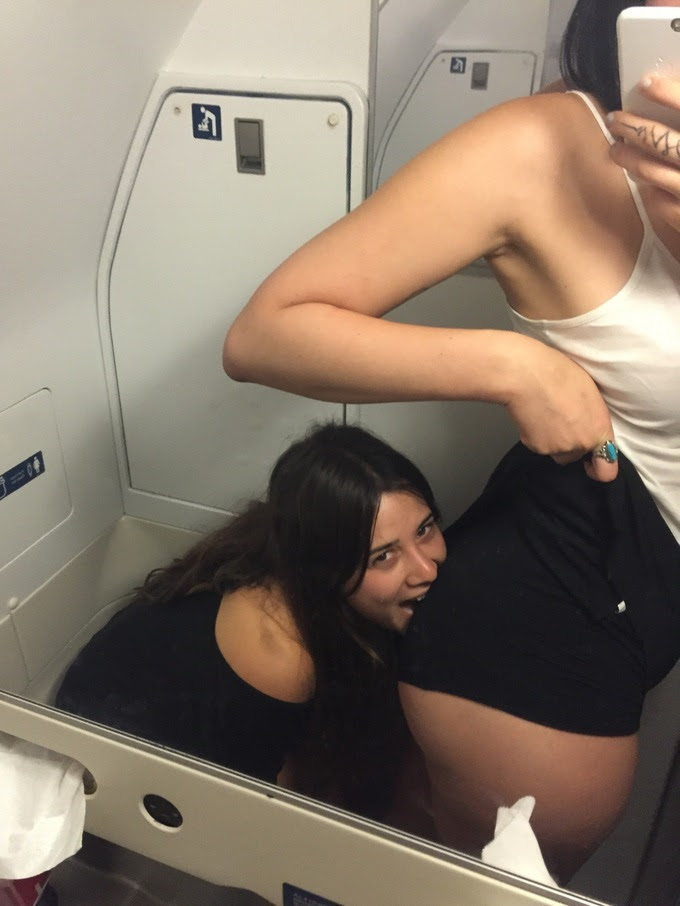 Airplane Bathrooms Porn Photo