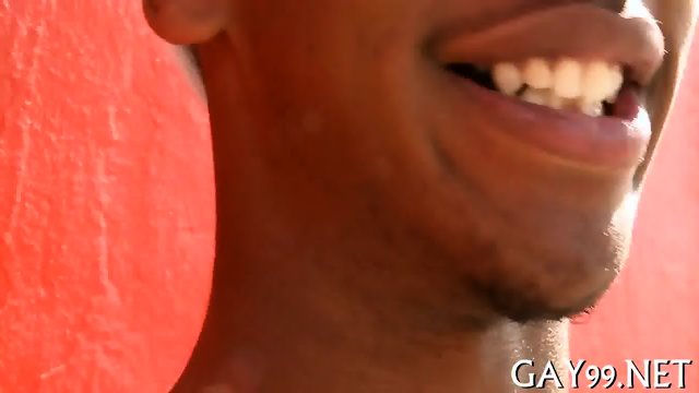 Interracial gay in doggie