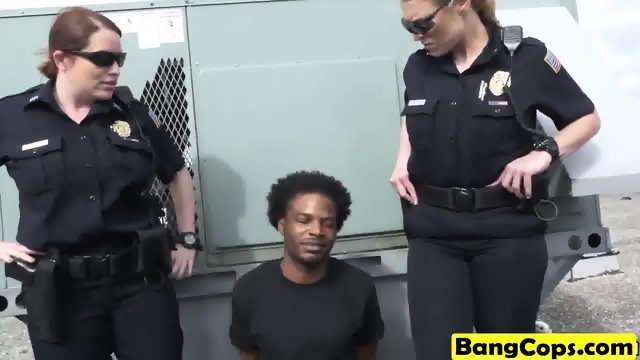 Black dude forced to bang two cops