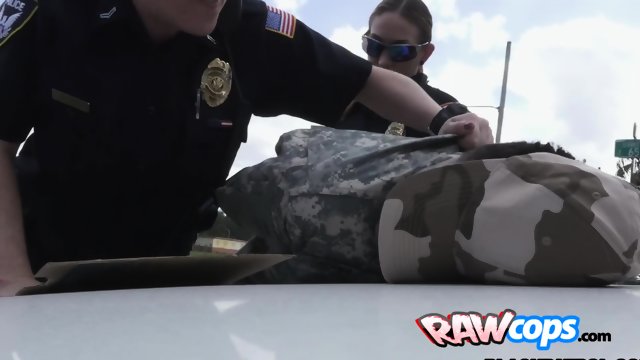Cock hungry BBW cops going hard and raw with interracial action
