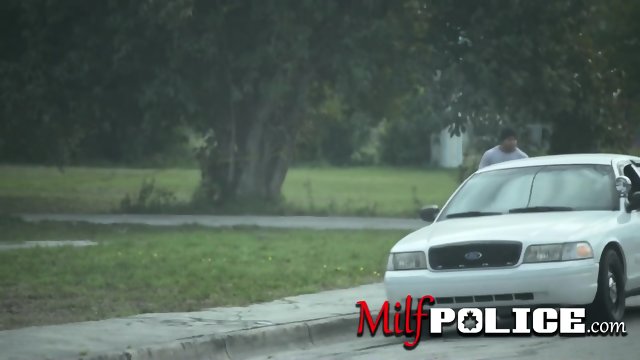 Milf cops chase criminal into fucking their pussies in doggystyle