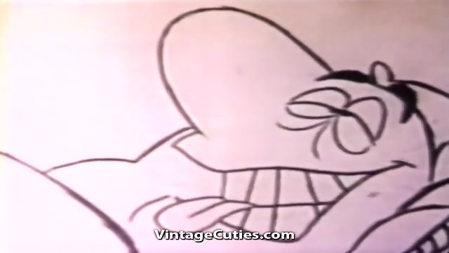 Funny Cunt Banging Toon Love-making (60s Old-fashioned)