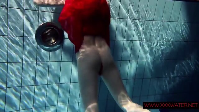 Lucie hot Russian teen in Czech pool