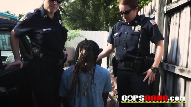 Rasta dude got his huge cock sucked by a police officer after getting arrested. Check the full video