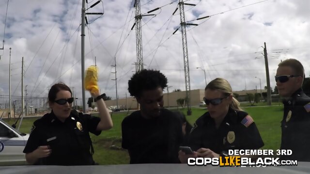 MILF patrol is ready to arrest another black criminal to fuck with him!