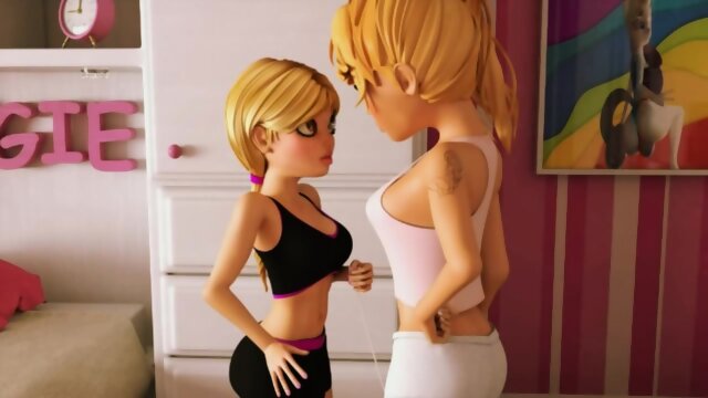 Superb futa sisters caught by mom - 3D Family Sex  (English Voices)