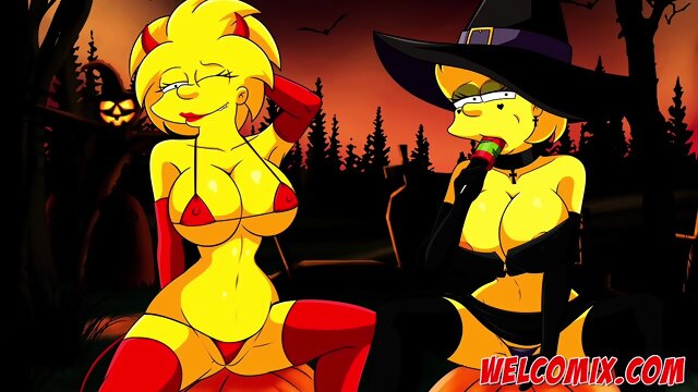 Halloween Night with sex and orgy! The Simptoons