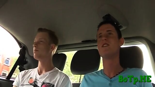 Sucking gay s dick in a car