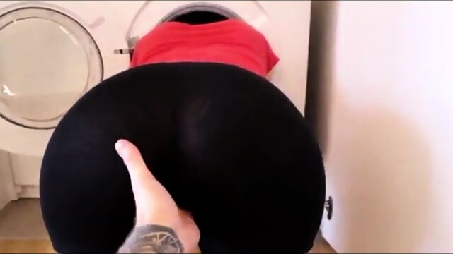 BIG TIT Big ASS Mature Aussie Step MOM Stuck In Washing Machine Trying To Wash Fucked By Step Son Then Left Helpless Covered In Cum