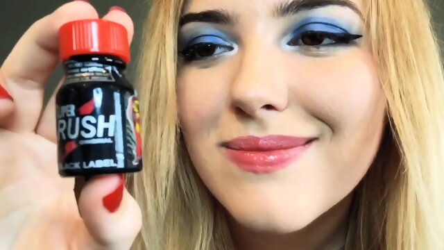 Intense poppers intox for femdom porn addicted losers