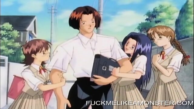 Shy wet pussied anime teen babe