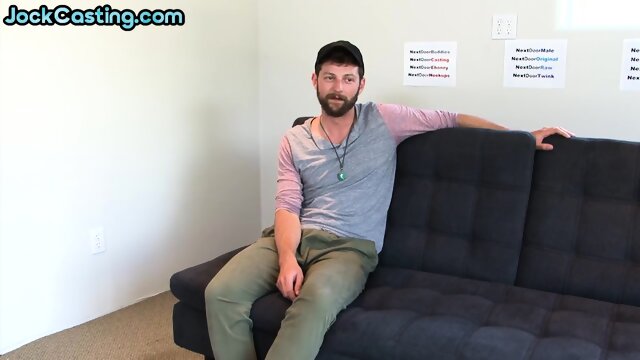 Anal loving stud toys ass and wanks cock after casting
