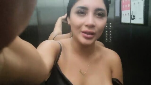 Horny lady Martina Smith Caught Squirting at the Hotel Elevator