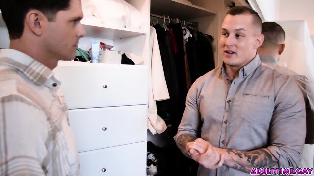 Straight man almost caught by his wife fucking his gay in-law!