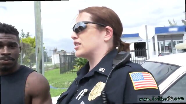 Milf in control and police examination first time Black suspect taken on a tough ride