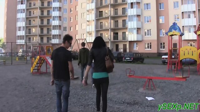 Two ladies jump on hard rods