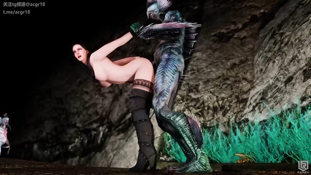 3d Ragneg Yennefer sex with fish demon story mode by(pookie).