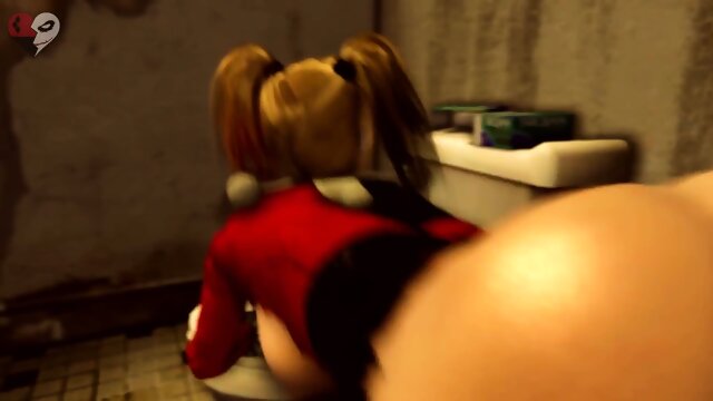 3D Toon Harley Quinn at the Gloryhole