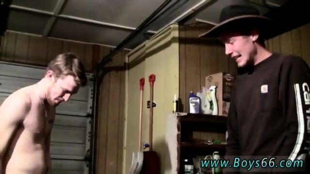 Naked men caught pissing at urinals gay Cowboys Ty & Lee Pissing Up the Garage!