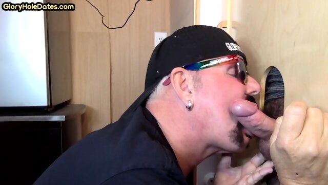 Seduced gloryhole gay fucked in asshole after blowing dick