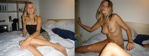 foto amatoriale Blonde in bed
