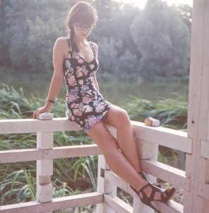 foto amadora Flower dress