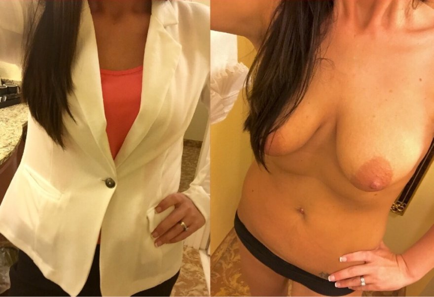 Loooong day at the office today. Getting an outfit ready for work tomorrow. Which look do you like more?