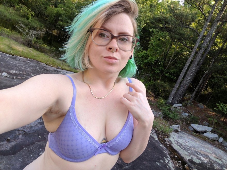 Selfie in woods