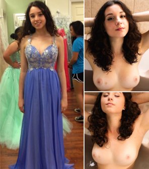 amateur photo Gown on and off.