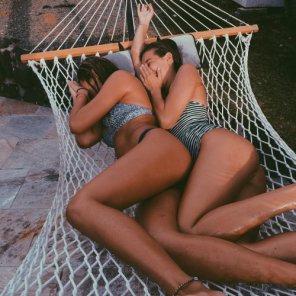 amateur photo Spooning in the hammock