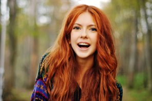 Hair People in nature Face Facial expression Beauty Red hair 