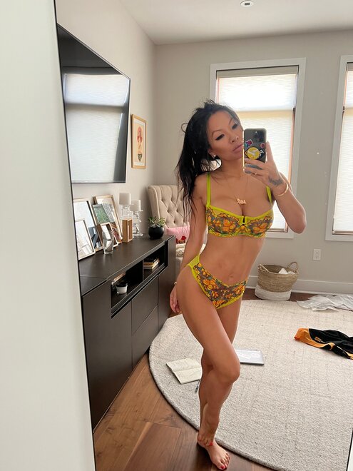 asaakira lingerie yellow