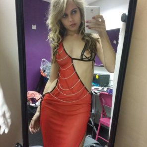 foto amateur Clothing Dress Selfie Pink Blond 