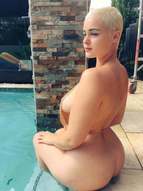 Shorthaired by the poolside