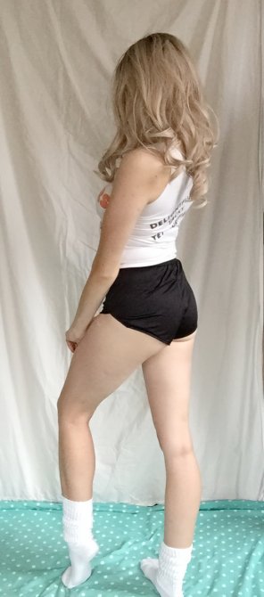 amateur photo Can't go wrong with booty shorts and cute socks [f]