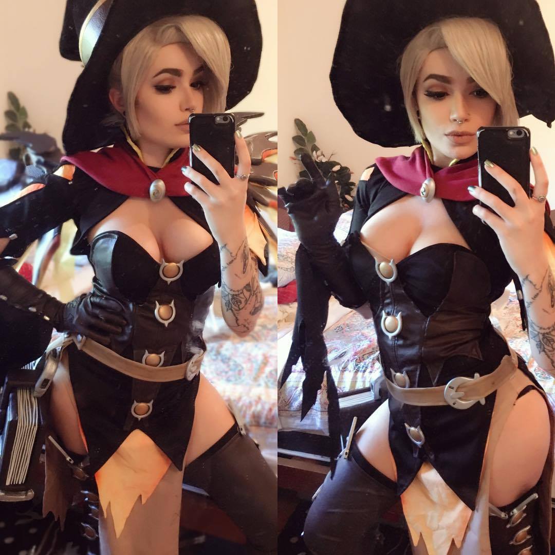 Witch Costume Porn - Witch Mercy by Zalaria Cosplay Porn Pic - EPORNER