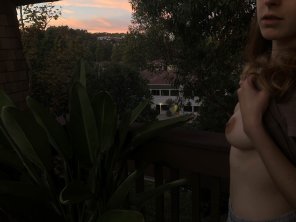There was a nice view at sunset tonight [F]