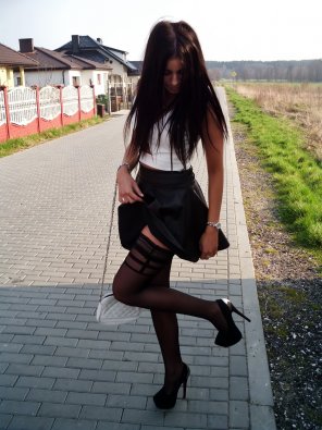 photo amateur Hello to stockings lovers from Poland :)
