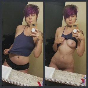 Purple hair and boobs [f] ðŸ˜Š