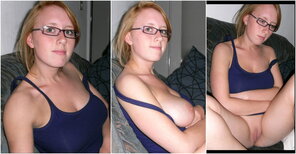 foto amadora before and after in glasses