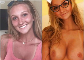 foto amatoriale before and after in glasses