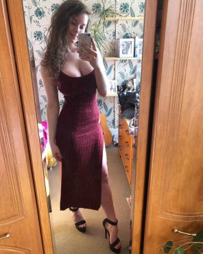 foto amadora Tight Dress Selfie