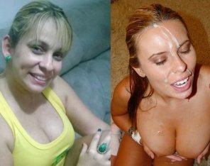 foto amadora Before & After Cum - I