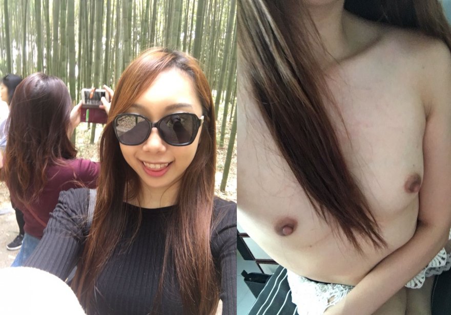 Asian in the woods