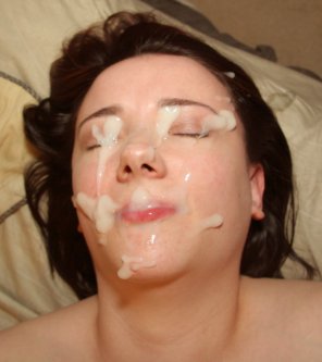 photo amateur Thick gloopy facial load