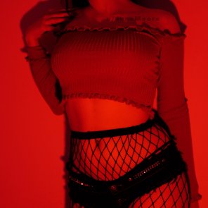 amateur-Foto Red Light and Fishnets [F]