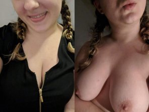 photo amateur Before and after my night out!