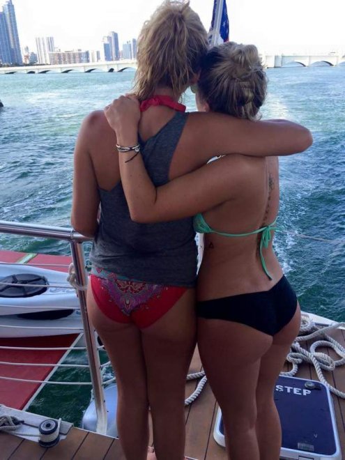 Sisters enjoying the view: